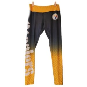 NFL Team Apparel Leggings M Medium Pittsburgh Steelers Football